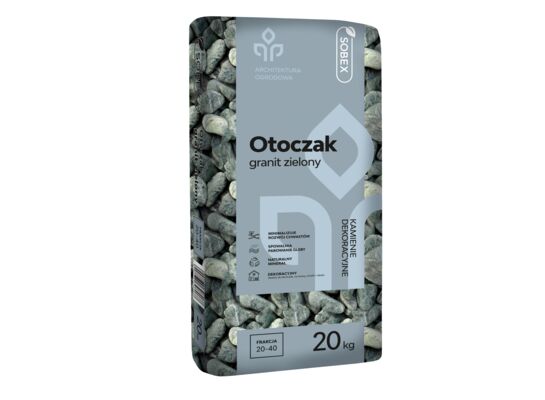 Otoczak granit zielony 20kg (20-40) Sobex