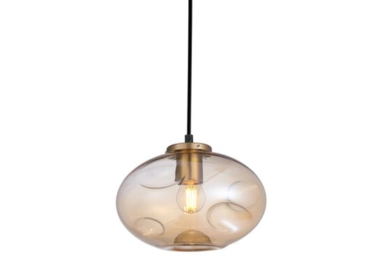 Lampa wisząca Hatella 1 x E27 czarny/miedziany