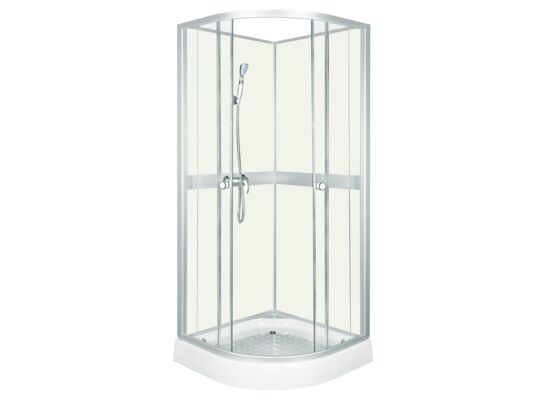 Kabina natryskowa Classic 80 white z baterią natryskową EC 04 Kerra