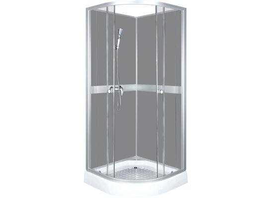 Kabina natryskowa Classic 80 grey z baterią natryskową EC 04 Kerra