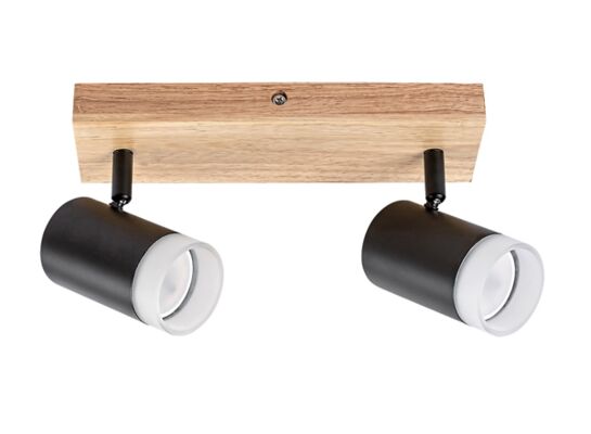 Spot Toras GU10 2 x 5 W dąb/czarny