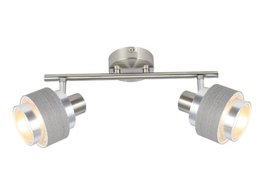 Spot 5380 Basil E14 2 x 10 W chrom satyna/srebrny dąb