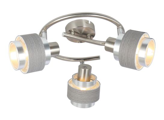 Spot 5381 Basil E14 3 x 10 W chrom satyna/srebrny dąb