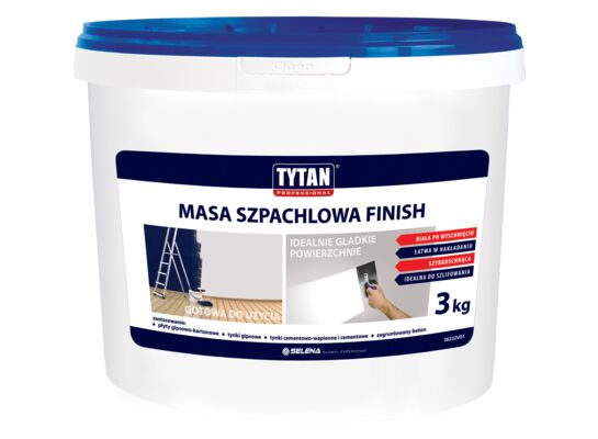 Gotowa masa szpachlowa FINISH akrylowa 3 kg TYTAN PROFESSIONAL