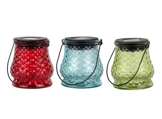 Lampion-słoiczek solarny mix kolorów