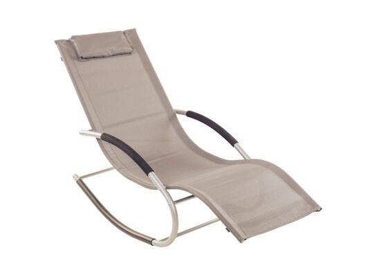 Leżak bujany 146 cm taupe