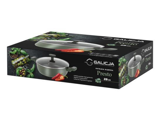 Patelnia głęboka PRESTO 28 cm zielona