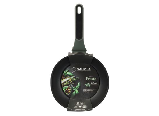 Patelnia PRESTO 20 cm czarny, zielony