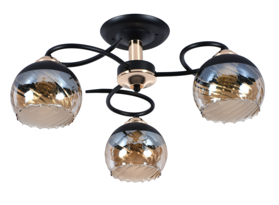 Żyrandol Matera 3 x E27 czarny