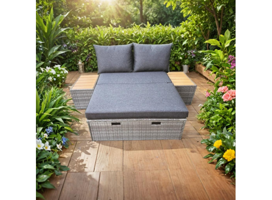 Komplet mebli ogrodowych Eleonore popielaty PATIO