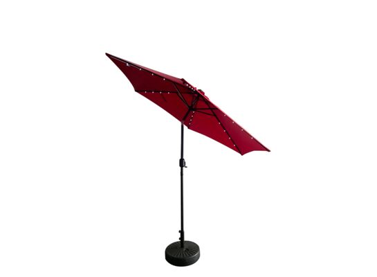 Parasol LED 270 cm bordowy