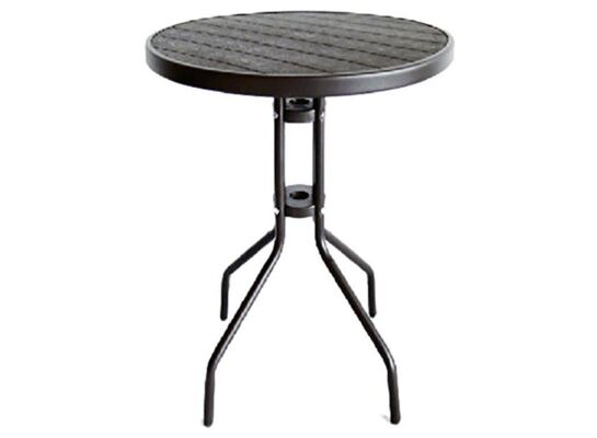 Stolik balkonowy okrągły z blatem polywood