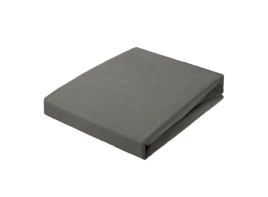 Prześcieradło frotte 180 x 200 cm ciemny szary