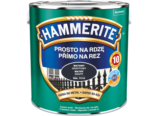 Farba antykorozyjna Prosto na rdzę Grafitowy 2,5 l Hammerite