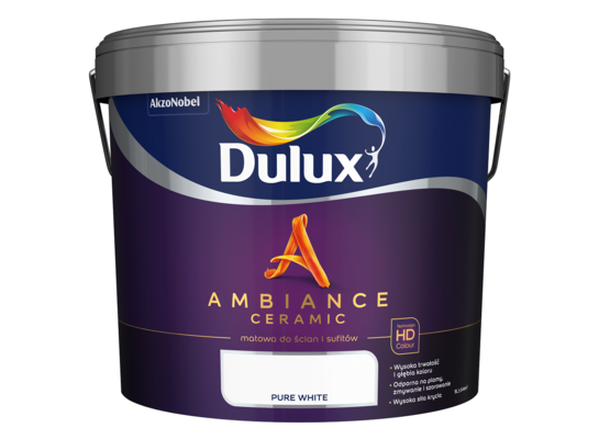 Farba ceramiczna AMBIANCE CERAMIC Pure White 9 l Dulux