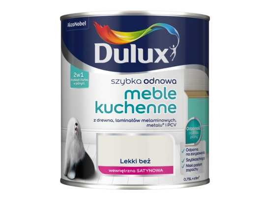 Farba akrylowa Dulux Szybka Odnowa Meble Kuchenne 0,75 l - lekki beż