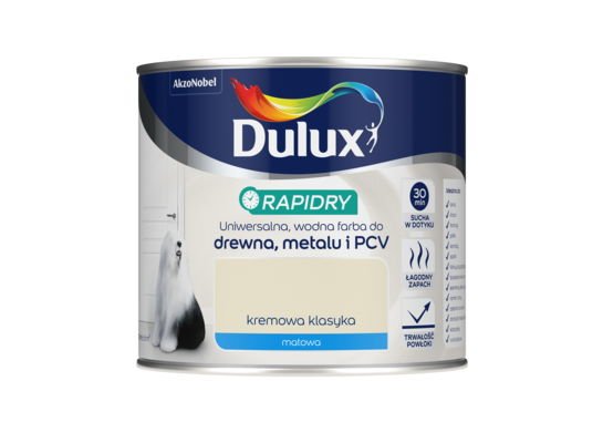 Farba akrylowa Dulux Rapidry 400 ml MAT kremowa klasyka
