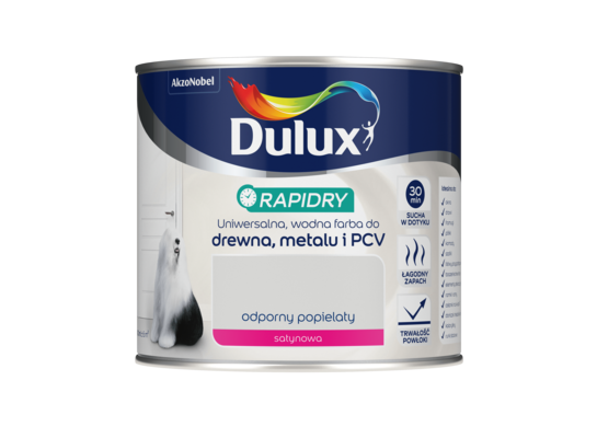 Farba akrylowa Dulux Rapidry 400 ml SAT odporny popielaty
