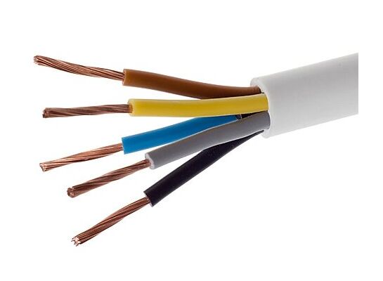 Przewód OWY zo 5x1,5 mm² 300/500 biały szpula 50 m