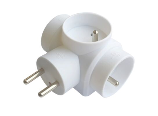 Rozgałęźnik 3 gniazda okrągłe z uziemieniem