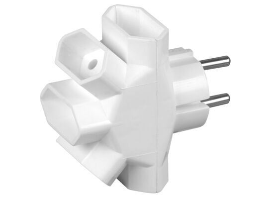 Rozgałęźnik 5 x euro, biały