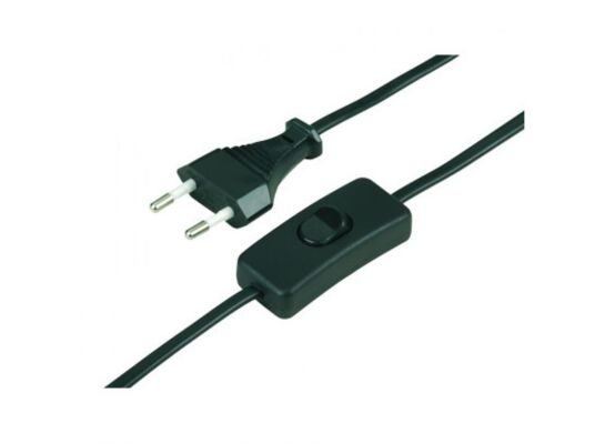 Przewód przyłączeniowy z łącznikiem 2,5m czarny z woreczkiem