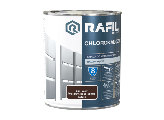 Emalia chlorokauczukowa brąz ciemny 0,75 l RAFIL