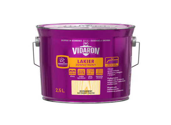Lakier zewnętrzny satynowy połysk 2,5 l VIDARON