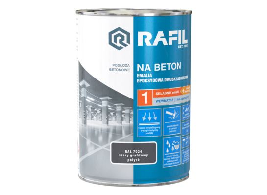 Emalia epoksydowa Na Beton szary RAL7024 0,63 l RAFIL