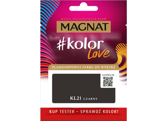 Farba #Kolor Love TESTER KL21 czarny 25 ml Magnat