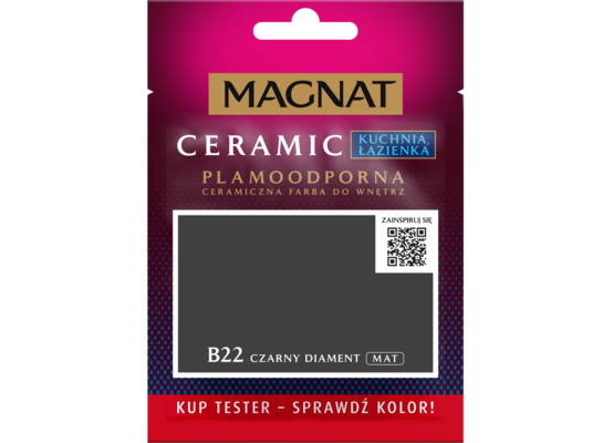 Farba ceramiczna MAGNAT Kitchen&Bathroom tester czarny diament B22 30 ml