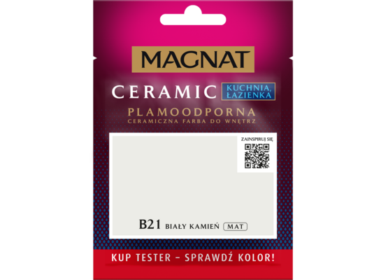 Farba ceramiczna MAGNAT Kitchen&Bathroom tester biały kamień B21 30 ml