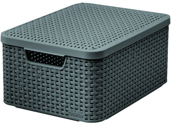 Koszyk Style z pokrywką 18 L CU-03618 szary