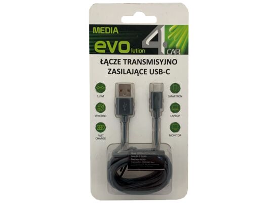 Łącze transmisyjno-zasilające USB-C czarne 4Car