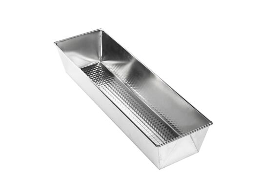 Keksówka 39 x 11 x 7,5 cm fakturowana srebrna