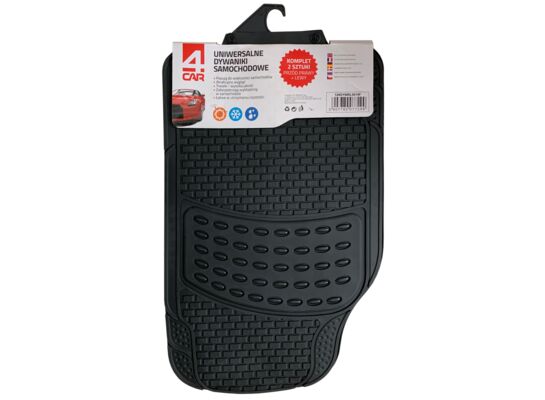 Dywaniki gumowe LUX czarne przód 4CAR
