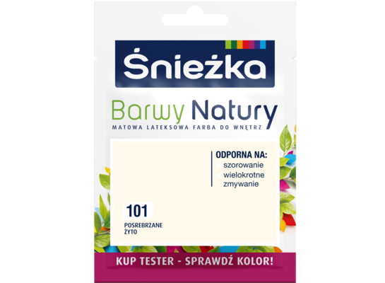 Farba lateksowa Barwy Natury TESTER posrebrzane żyto 101 25 ml Śnieżka