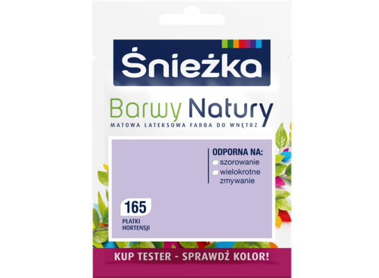 Farba lateksowa Barwy Natury TESTER płatki hortensji 165 25 ml Śnieżka