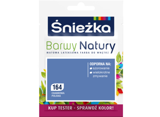 Farba lateksowa Barwy Natury TESTER chabrowa polana 164 25 ml Śnieżka