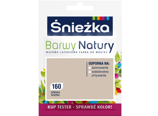 Farba lateksowa Barwy Natury TESTER górska ścieżka 160 25 ml Śnieżka