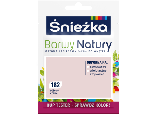 Farba lateksowa Barwy Natury TESTER różowa azalia 182 25 ml Śnieżka