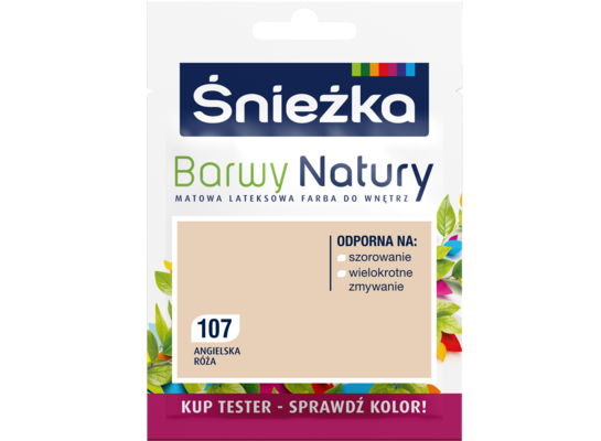 Farba lateksowa Barwy Natury TESTER angielska róża 107 25 ml Śnieżka