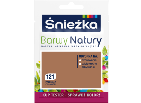Farba lateksowa Barwy Natury TESTER pachnący cynamon 121 25 ml Śnieżka