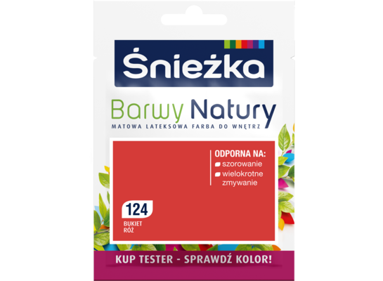 Farba lateksowa Barwy Natury TESTER bukiet róż 124 25 ml Śnieżka