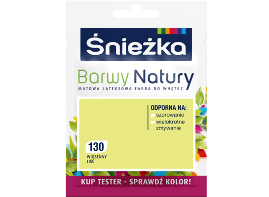 Farba lateksowa Barwy Natury TESTER wiosenny liść 130 25 ml Śnieżka