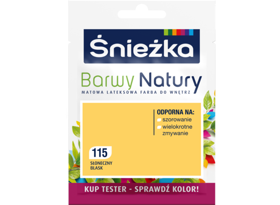 Farba lateksowa Barwy Natury TESTER słoneczny blask 115 25 ml Śnieżka