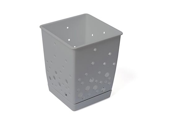 Ociekacz na sztućce z podstawką szary