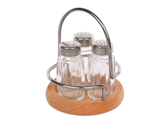 Komplet przyprawników President Line 3-elementowy srebrny