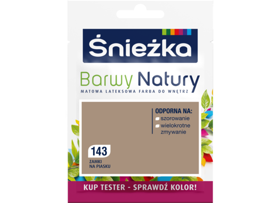 Farba lateksowa Barwy Natury TESTER zamki na piasku 143 25 ml Śnieżka