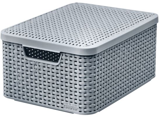 Koszyk Style z pokrywką 18 L CU-03618 szary